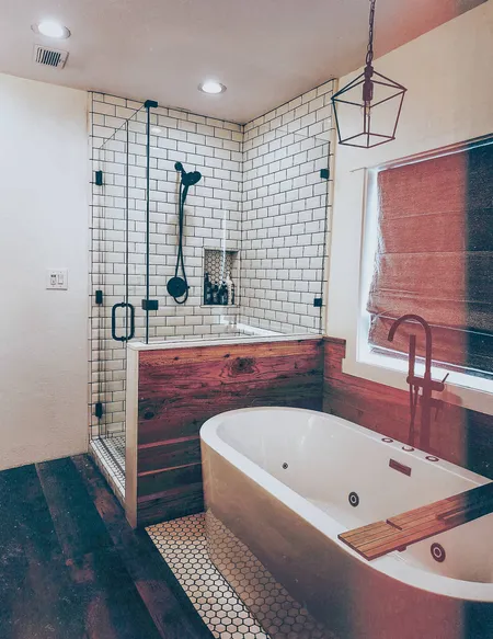 Bathroom shower tile work