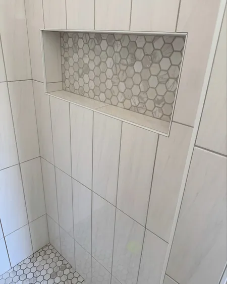 Bathroom shower tile work